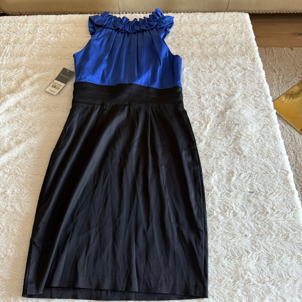 Donna Ricco Royal Blue and Black Dress